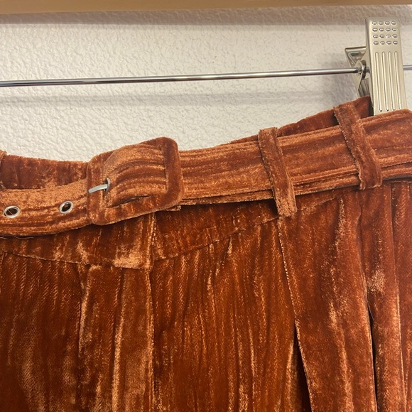WAYF Velvet High-Waisted pant rust colored Trouser Pant XS - Picture 15 of 16